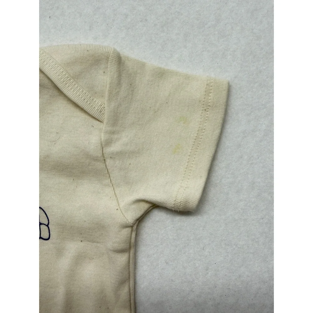 Soul Flower 100% Organic Cotton Baby Bodysuit Cream 12-18 Months NWT New